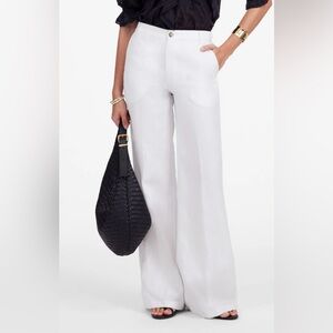 Madewell White Wide-Leg Pants